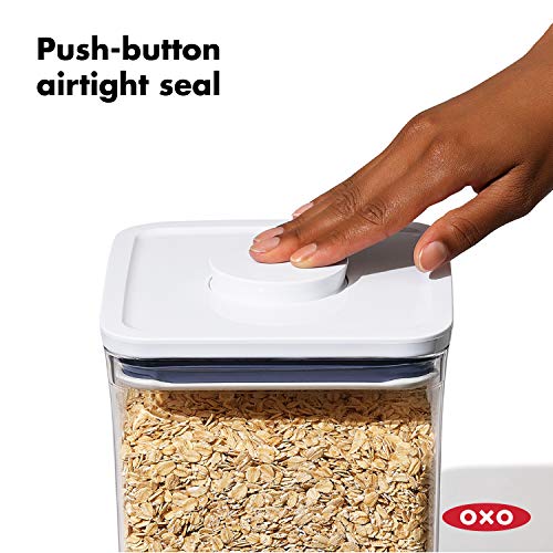 OXO Good Grips 6 Piece(3 Containers & 3 Scoops) Large Canister Set With Scoops, 4.4 Qt Each, White
