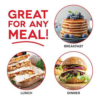  DASH Everyday Nonstick Electric Griddle For Pancakes, Burgers, Quesadillas, Eggs & Other On The Go Breakfast, Lunch & Snacks With Drip Tray + Included Recipe Book, 20in, 1500-Watt - Aqua