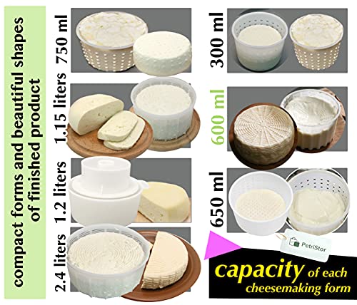  7 Pcs Cheesemaking Kit №1 Butter Punched Сheese Mold Press Strainer Cheese Tofu Press Mold Cheese Making Kit
