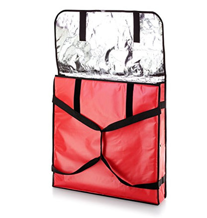  50400 Insulated Pizza Delivery Bag, 24" By 24" By 5", Red