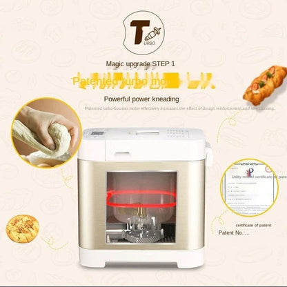  Thick Bread Maker Household Automatic Small Kneading And Fermentation Intelligent Steamed Bread Machine Multifunctional (Color : A)