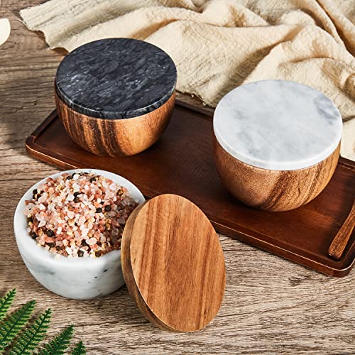  4Pcs Marble Salt Box Cellar
