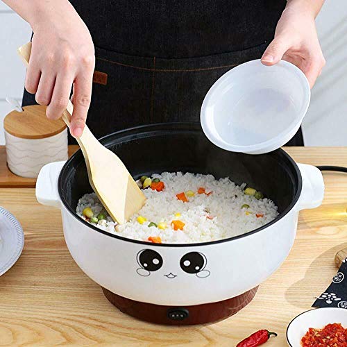  2.8L With Lid (No Steamer) Multifunction Electric Cooker Skillet Pot Wok Electric Hot Pot For Noodles Cook Rice Fried Stew Soup Steamed Fish Boiled Egg Non-stick