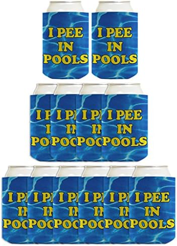  Funny Summer Party Coolie I Pee In Pools 2 Pack Can Coolies