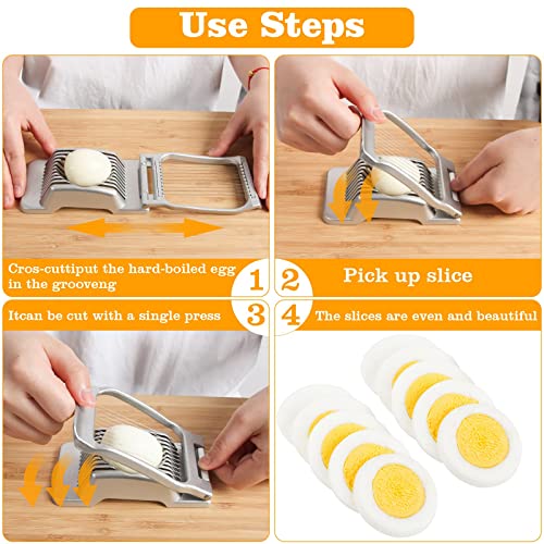  Egg Slicer,Egg Slicer For Hard Boiled Eggs Egg Cutter - Egg Slicer For Hard Boiled Eggs Heavy Duty Egg Cutter For Hard Boiled Eggs Boiled Egg Slicer Egg Chopper (Egg Slicer A)