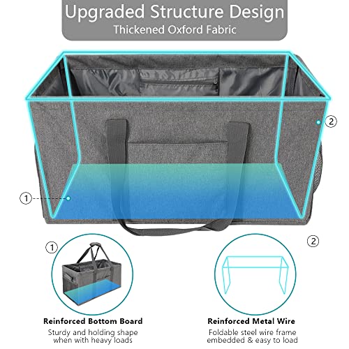  Acnusik Extra Large Utility Tote Bag For Women With Pockets,Canvas Collapsible Tote Bags