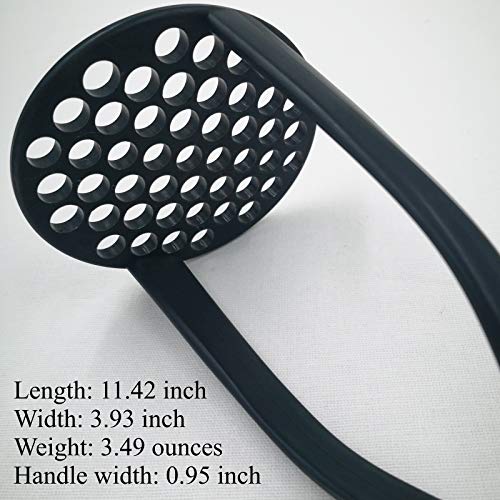  Potato Masher,Nylon Potato Masher,Safe For Non-Stick Cookware. Cooking And Kitchen Gadget. (Nylon Black)