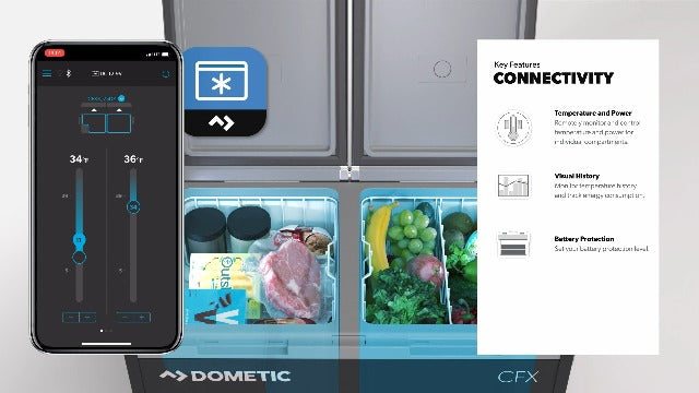 Dometic CFX3 45-Liter Portable Refrigerator And Freezer, Powered By AC/DC Or Solar