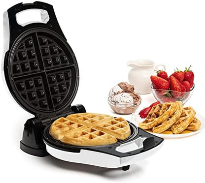  Belgian Waffle Maker, Electric Waffle Machine, Flips & Non-Stick Grids,Temperature Control, Round Waffle (Red)