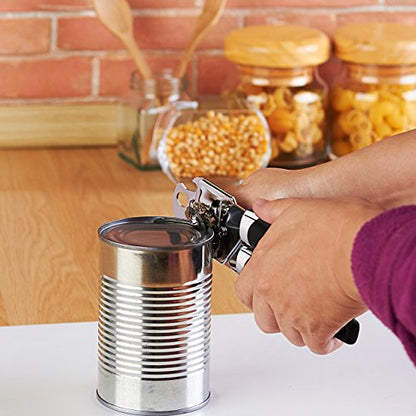  Can Opener Handheld Strongest Heaviest Duty, Manual Can Opener Ergonomic Designed Comfort Grips, Sharp Cutting Wheel For Smooth Edge Cut,with Large Turn Knob, Easy To Use