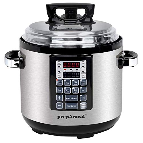  6QT 8 IN 1 Pressure Cooker MultiUse Programmable Instant Cooker Pressure Pot With Slow Cooker, Rice Cooker, Steamer, Sauté, Yogurt, Warmer