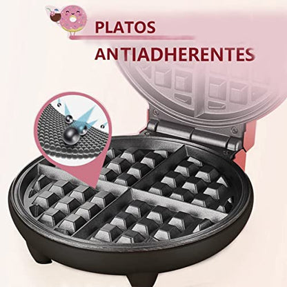  Mini Maker Waffle Maker - Heart Waffle Maker - Ready In 3 Minutes - Non-Stick Surface And Easy To Clean - Perfect Breakfast Waffler/Waffle Maker 16 X 12 X 8 Cm