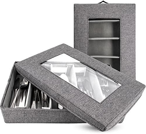  China Storage Containers | 8 Pc. ULTRA THICK HARDSHELL ALL SURFACES & COVER | China Storage Box With Handles | Stackable Storage For Plates, Platters, Mugs, Wine Glass & Flatwares