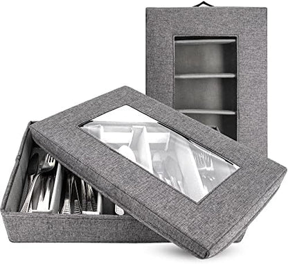 China Storage Containers | 8 Pc. ULTRA THICK HARDSHELL ALL SURFACES & COVER | China Storage Box With Handles | Stackable Storage For Plates, Platters, Mugs, Wine Glass & Flatwares