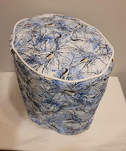  Cotton Cover Compatible With Keurig Coffee Brewing System (Little K, Blue Floral)