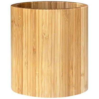  Totally Bamboo Oval Shaped Bamboo Kitchen Utensil Holder, 6" X 4" X 7"