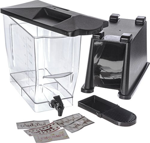  1085203 TrimLine Clear Economy Single Base Beverage Dispenser, 3 Gal Capacity, Black