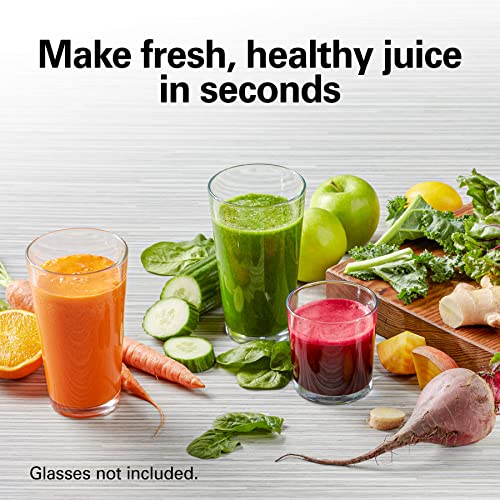 Hamilton Beach Juicer Machine, Big Mouth Large 3” Feed Chute For Whole Fruits And Vegetables, Easy To Clean, Centrifugal Extractor, BPA Free, 800W Motor, Black