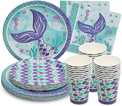  Flamingo Party Supplies -Service For 24- Flamingo Plates (7 And 9 Inch), Paper Napkins And Party Cups - Disposable Flamingo Birthday Party Supplies, Flamingo Bachelorette Party