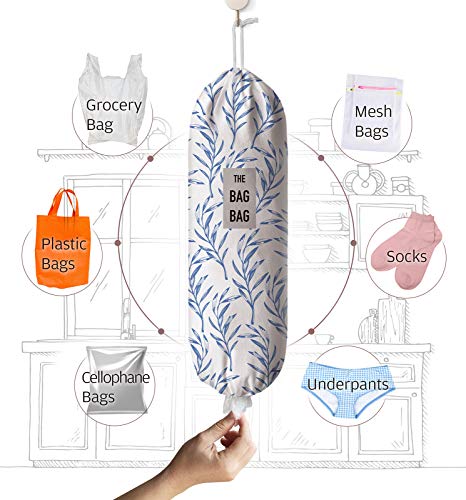  Tropical Leaves Grocery Bag Storage Holder, Grocery Shopping Bags Carrier,Plastic Bag Dispenser, Organizer Recycling Grocery Pocket Containers For Home And Kitchen,Gifts For Family 23x9 Inch