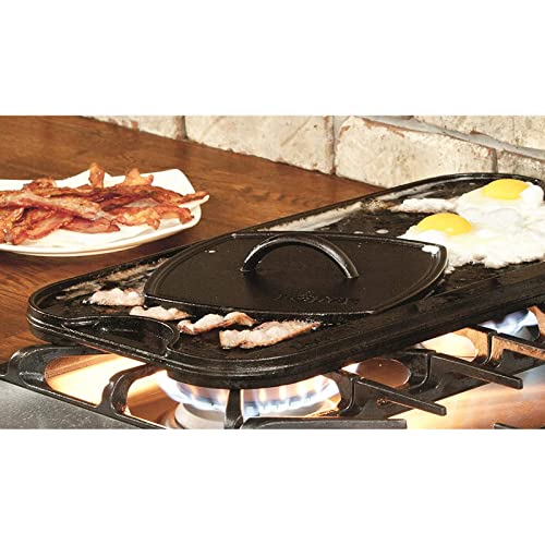 Lodge LPP3 Cast Iron Square Ribbed Panini Press, 8.25-inch