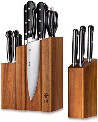  V2 Series 1024128 German Steel Forged 23-Piece Knife Block Set, Acacia
