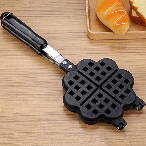  Affle Maker, Egg Waffle Iron Heart Shape Household Kitchen Gas NonStick Waffle Maker Pan Mould Mold Press Plate Baking Tool Baking Pan Frying Mold Kitchen Accessori