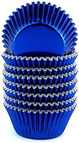  Foil Cupcake Liners Baking Cups Paper Standard Navy Blue, 200 Pack