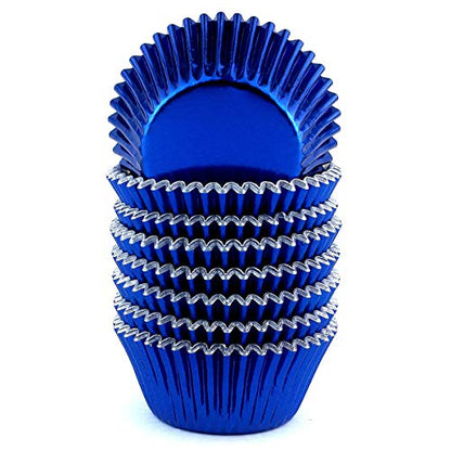 Foil Cupcake Liners Baking Cups Paper Standard Navy Blue, 200 Pack
