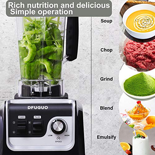 Professional Blender, Countertop Blender For Kitchen With Max 1800-Watt And Variable Speed For Smoothies, Ice And Frozen Fruit, Self-Cleaning 64 Oz Container(Black)