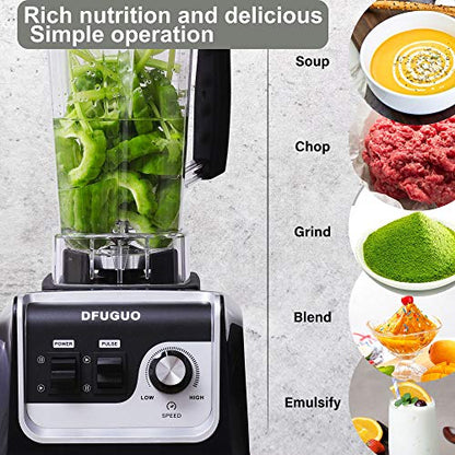  Professional Blender, Countertop Blender For Kitchen With Max 1800-Watt And Variable Speed For Smoothies, Ice And Frozen Fruit, Self-Cleaning 64 Oz Container(Black)