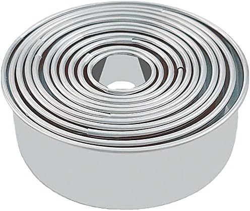  Cookie Cutters - Biscuit Cutters/Stainless Steel Dumpling Cutters/Cake Pastry Cutters / Cake Cookie Scone Cutters Molds Stamps For Cooking Baking ( 3Pcs, Round Edge)
