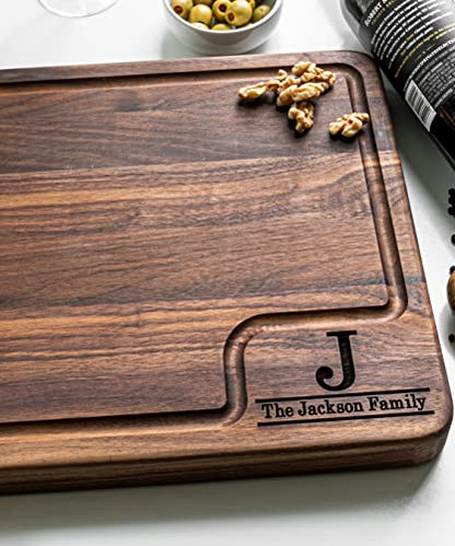  Custom Cutting Boards Wood Engraved Cutting Board Personalized, USA Made - Thick Maple/Walnut Personalized Cutting Boards Wood Engraved, Handmade Cutting Boards