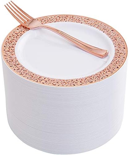  WDF 100PCS Clear Plastic Plates-6inch Square Disposable Plates- Small Appetizer Plates-Premium Clear Dessert/Salad Plates Perfect For Wedding & Parties