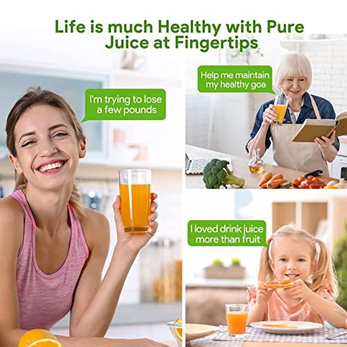  Juicers, Bagotte Centrifugal Juicer With 65mm Wide Feed Chute, 2 Speed Juicer Machines For Vegetables And Fruits, BPA-Free Juice Extractor With 304 Stainless Steel, Easy To Clean