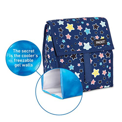  Freezable Lunch Bag With Zip Closure, Bright Stars