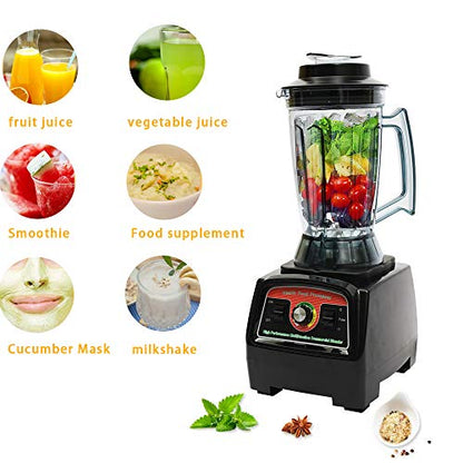  Professional Countertop Blender 2800W Commercial Smoothie Blender Shakes Smoothies Juicer Maker Machine With 140 OZ BPA Free Pitcher (Smoothie Blender)