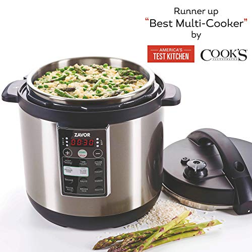  Avor LUX Multi-Cooker, 4 Quart Electric Pressure Cooker, Slow Cooker, Rice Cooker, Yogurt Maker And More - Stainless Steel (ZSELX01)