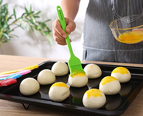  ILCONY 8.4" Silicone Basting Pastry Brush - Perfect For Oil Butter Spread, Marinades, Baste, BBQ, Grill, Cooking - BPA Free, Food Grade Material, Dishwasher Safe (3, 8.4 Inches)