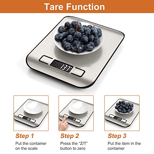  Food Scale, 11lb Digital Kitchen Scales Weight Ounces And Grams For Cooking And Baking, 6 Units With Tare Function (Battery Included)
