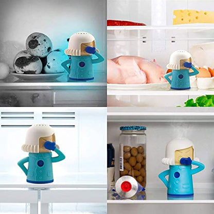  Cool Mama Refrigerator Cleaner, Microwave Oven Steam Fridge Odor Absorber Kitchen Equipment Easily Crud In Minutes Steam Cleans With Water And Vinegar 1 PCS(White)