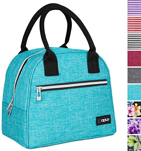  PUX Insulated Lunch Box Women, Lunch Bag Tote Girls Kids Teen Adult, Cute Soft Lunch Cooler Container Work School, Reusable Thermal Food Meal Prep Organizer Lunch Pail Travel Beach, Floral Purple