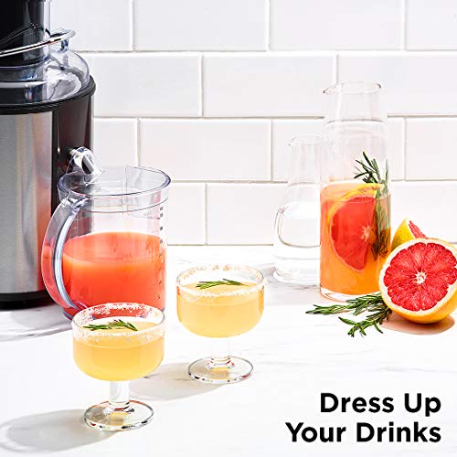  2-Speed Electric Juicer, Extra-Wide Feeding Tube For Whole Fruits, Make Nutritious Vegetable And Green Juice, Detachable 1-Quart Pitcher, Built-In Foam Separator, Dishwasher-Safe Parts