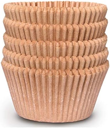 Upcake Liners For Baking - JUMBO Muffin Liners - Extra LARGE Size Giant Baking Cups - THICK White Parchment Natural Wax Paper Baking Cups - Top Bulk Greaseproof Cupcake Wrappers Pan Liners