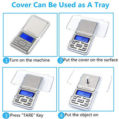  Food Travel Scale Portable Scale Gram Capacity 500g Degital Kitchen Small Mini Scale Lab Measuring Scale High Precision Pocket Scale