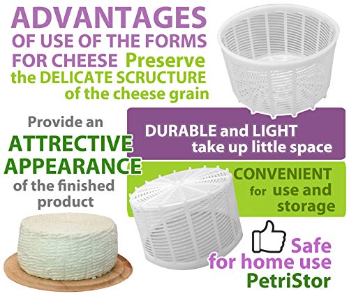  Basic Cheese Form, Soft & Hard Cheeses Hard Cheese Mold Butter Punched Making Form 1.15 Liters