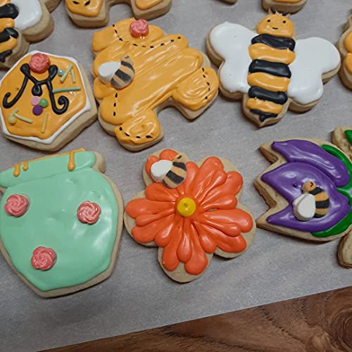  Ee Cookie Cutters Set-3 Inches-7 Piece-Bee, Beehive, Flower, Honeycomb And Honey Jar Stainless Steel Cookie Biscuit Cookie Cutters Molds For Honey Bee Party Decoration Favor