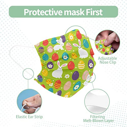  50Pcs St Patricks Day Disposable Face Bandana For Adults, Breathable Face Bandanas Covering Set For Women Men Anti Dust