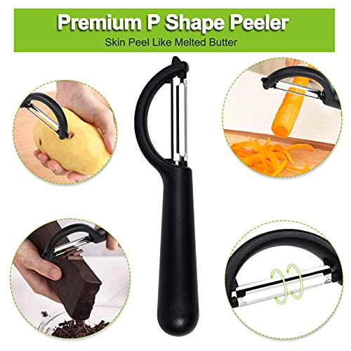  Mult- Purpose Kitchen Scissors Set 3 Pack, Herb Scissors With 5 Blades, Vegetable Peeler, Heavy Duty Poultry Scissors For Bottle Opener, Herb Cutter Shears