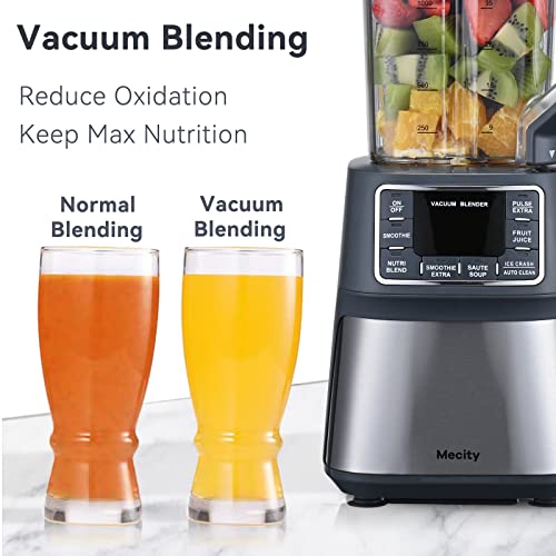  Professional Kitchen Blender With Vacuum Pump, Sport Bottle, Electric High Speed Blender For Shakes And Smoothies Juice Soup Baby Food Frozen Fruits, LCD Display, Food Processor, Auto Clean, 53 Oz, 120V, 1000W
